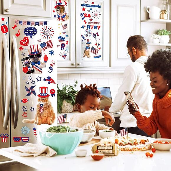 90 pcs Pets Patriotic Party Supplies USA 4th of July Decorations Stickers Decals - Picture 6 of 12